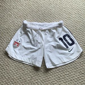 Nike Carli Lloyd shorts Soccer jersey USA player issued USWNT 10 white #10